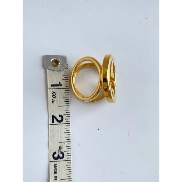Authentic Gucci  GG Gold Tone Scarf Ring - Picture 6 of 8